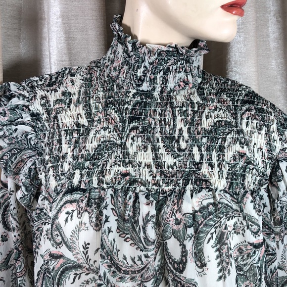 Ophelia Roe Ruffled Smock Top Medium New - Picture 5 of 7